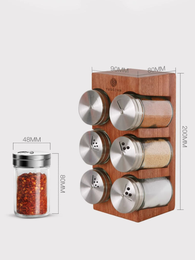 Kitchen Wooden Storage Organization Spice Jar, Sugar Bowl-Homelova