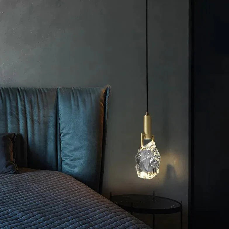Art Sculpture Bedroom Crystal Pendant Light-Homelova