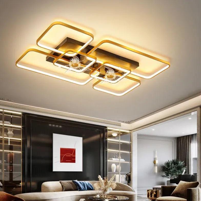Large Two-Tone Ceiling Fan with Light-Homelova