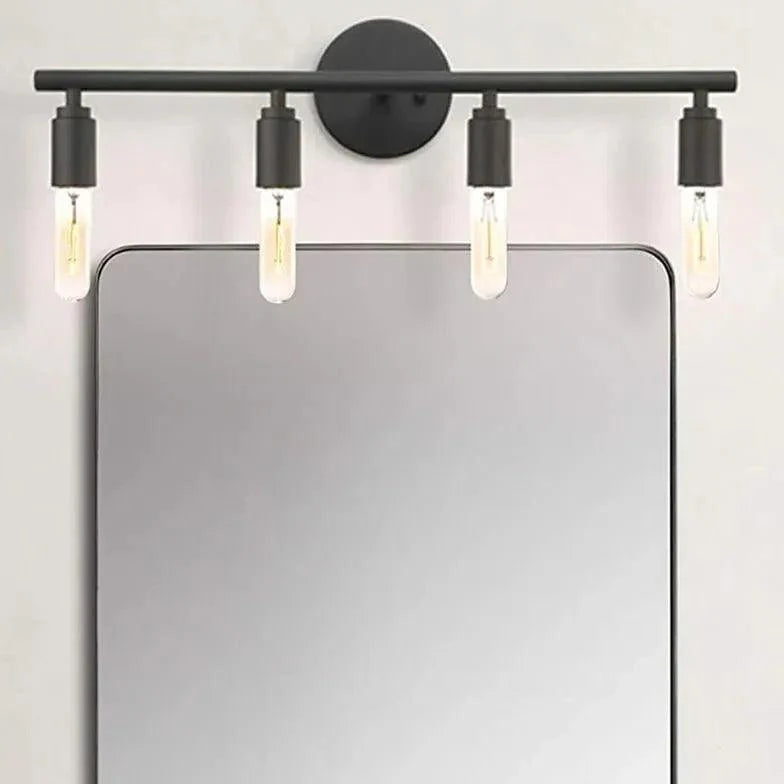 Light Bulb Black Industrial Bathroom Wall Lights-Homelova