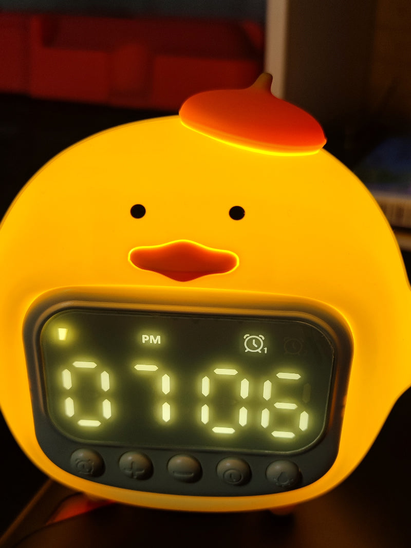Little Yellow Chicken Table Clock,Night Light, Creative Gift-Homelova