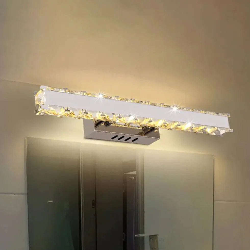 Luxury Crystal Gold LED Bathroom Mirror Lights-Homelova