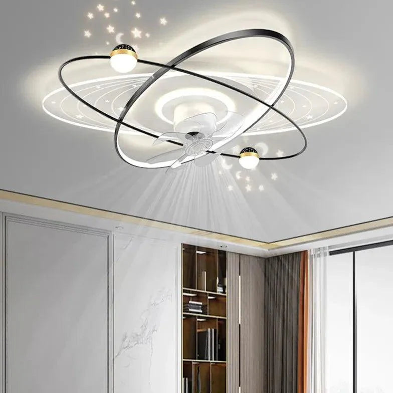 Star Ring LED Ceiling Fan With Light-Homelova