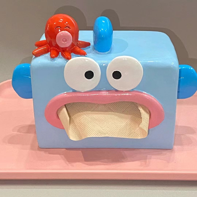 Mediterranean Style Monster Fish Tissue Box,Fun Table Decoration-Homelova