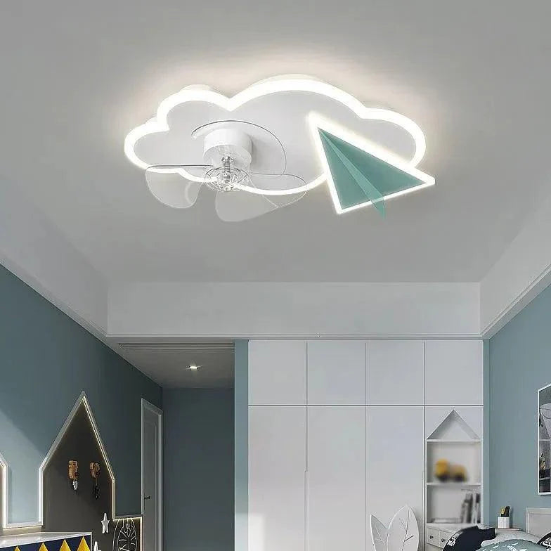 Cotton Plane Modern Ceiling Fan With Light-Homelova