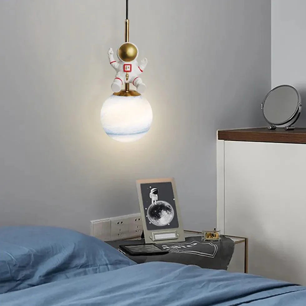Astronaut Planet Ball Bedroom Pendant Light-Homelova