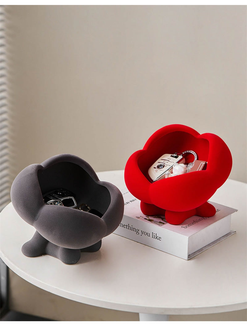Modern Art Flower Organizer Storage Box, Home Office Decoration-Homelova