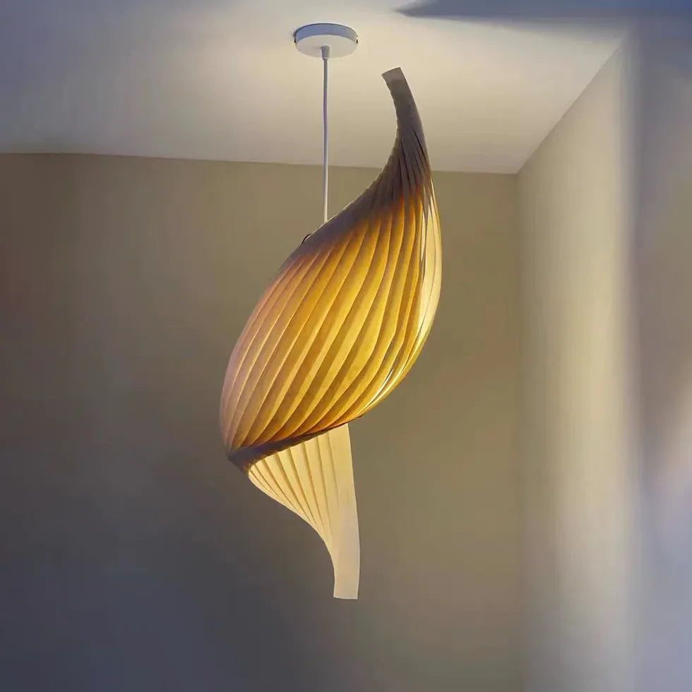 Artistic Spiral-Shaped Gradient Translucent Pendant Light-Homelova