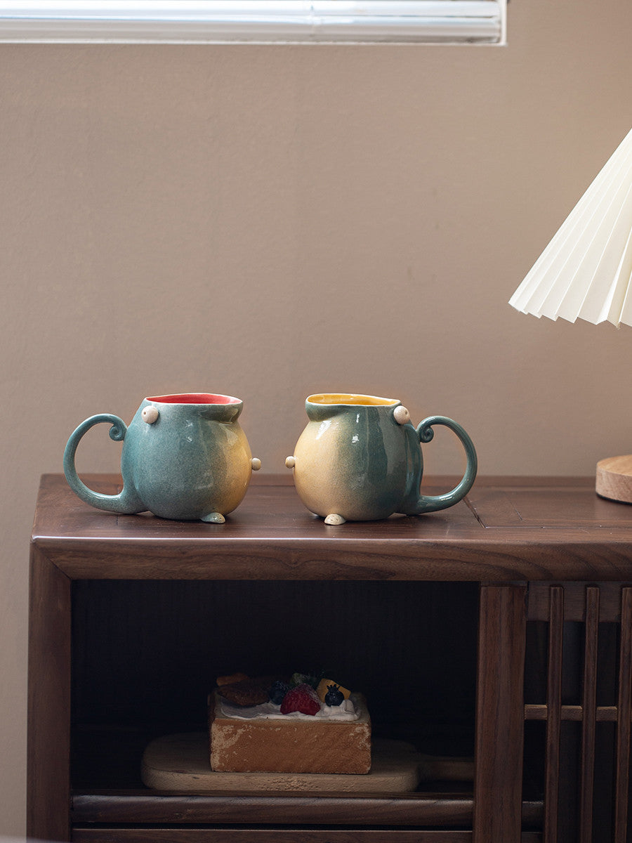 Monster Big Mouth Ceramic Mug: Fun and Unique Drinkware-Homelova