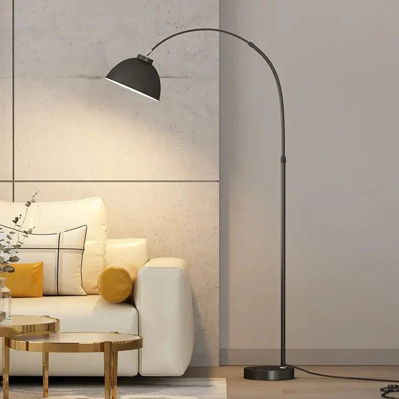 Arc Half-Dome Minimalist Plug-In Floor Lamp-Homelova