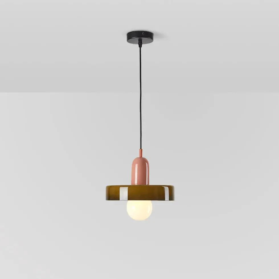 Cartoon Mushroom Modern Glass Pendant Light-Homelova