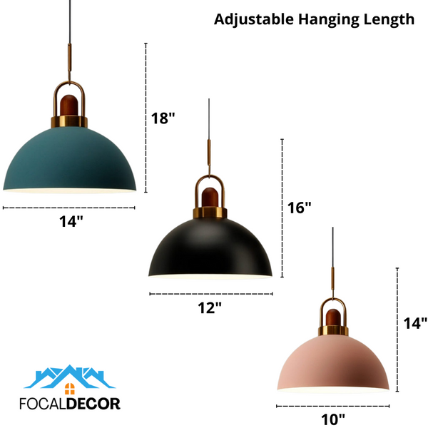 Abbott Nordic Style Pendant Lights Dimensions
