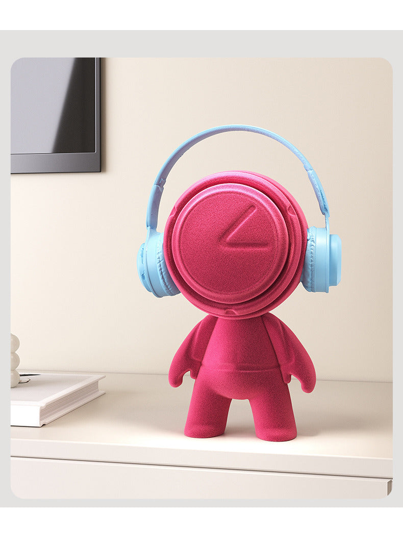Novelty doll with headphones art ornaments, holiday gifts, home decoration ornaments-Homelova