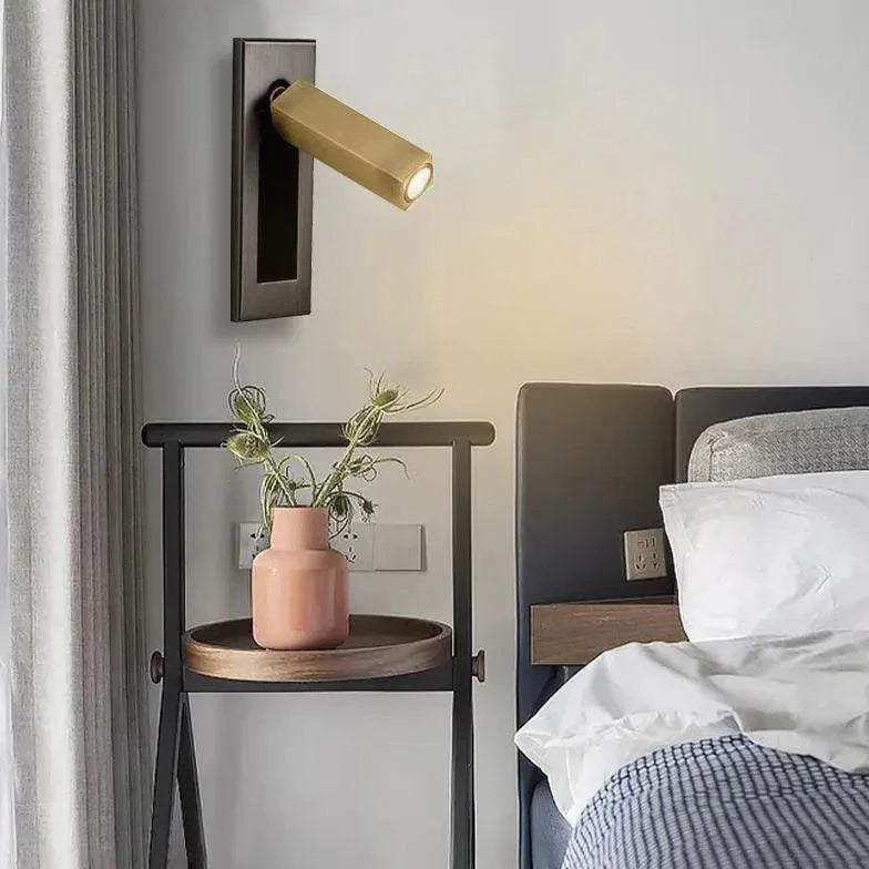 Rectangular Warm White Black Spotlight for Bedroom-Homelova