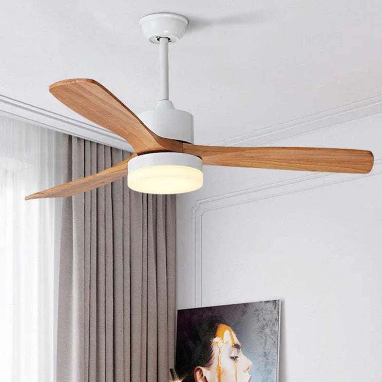 Dark Wooden Ceiling Fan with Light-Homelova