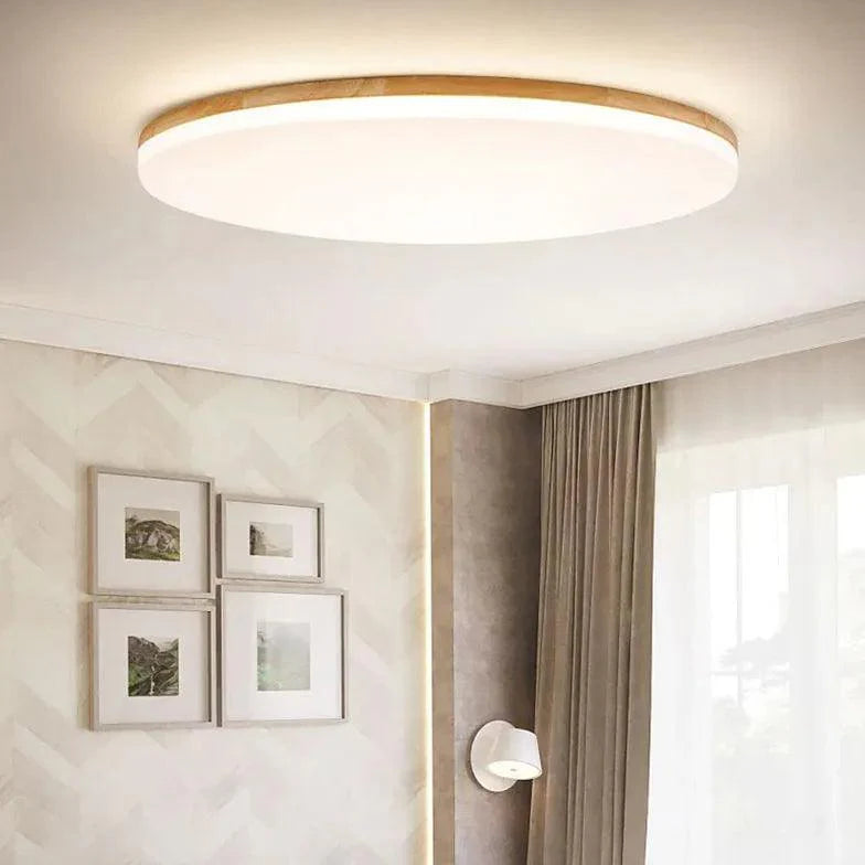 White Soft Light Bedroom Flush Ceiling Lights-Homelova