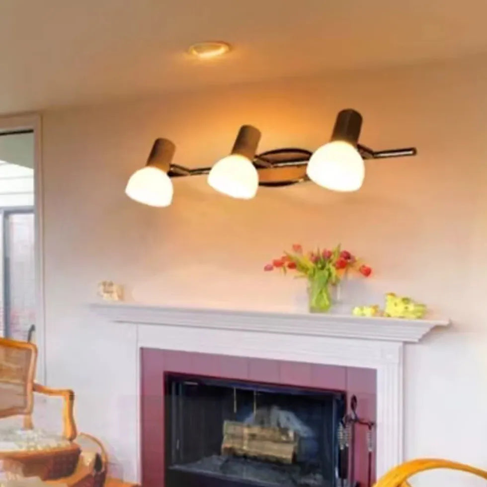 Natural Style Spot Wooden Wall Lights-Homelova