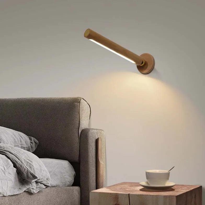 USB Rechargeable Wall Light Wooden-Homelova