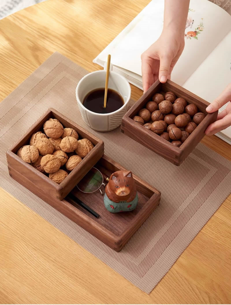 Pastoral Wooden Storage Tray, Nut Tray, Jewelry Box-Homelova