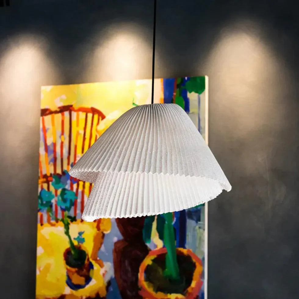 White Double Layer Cone Modern Pendant Lamp-Homelova