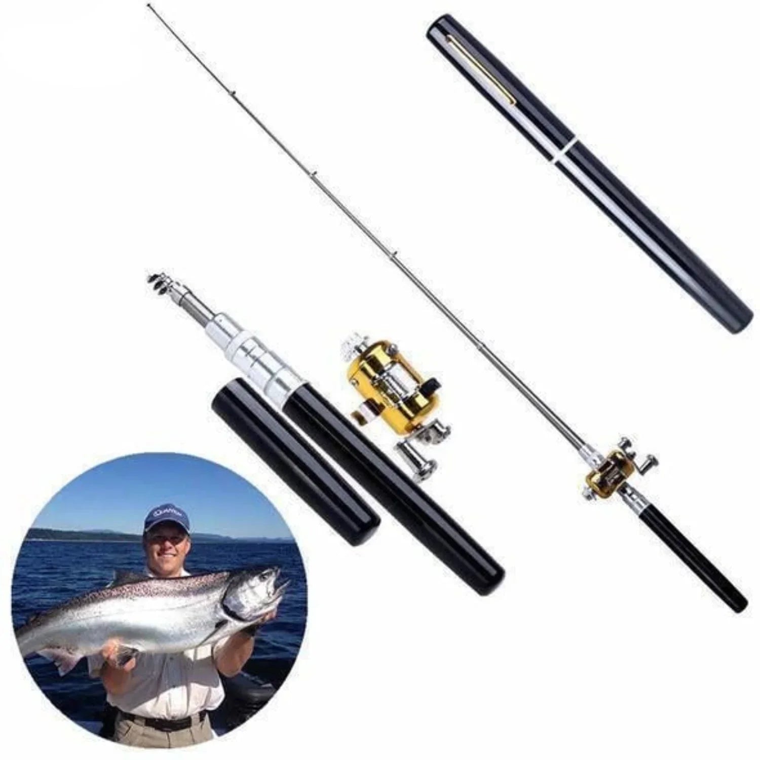 Compact Fishing Set with Telescopic Rod - Portable Fishing Rod for Travelling-Homelova