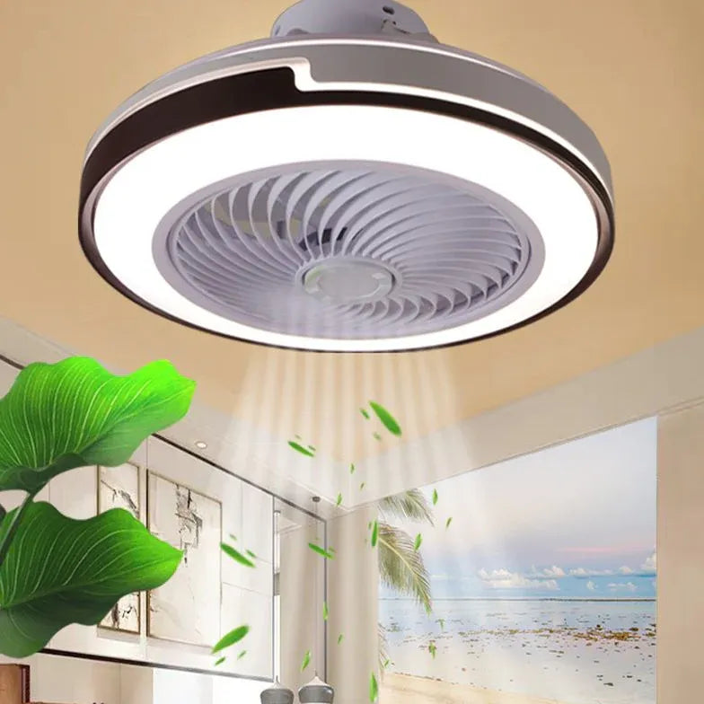 Dual-Tone Round Ceiling Fan with Light-Homelova