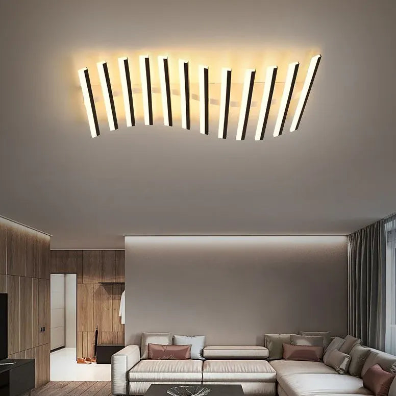 Wavy Slim Tube Modern Ceiling Light-Homelova