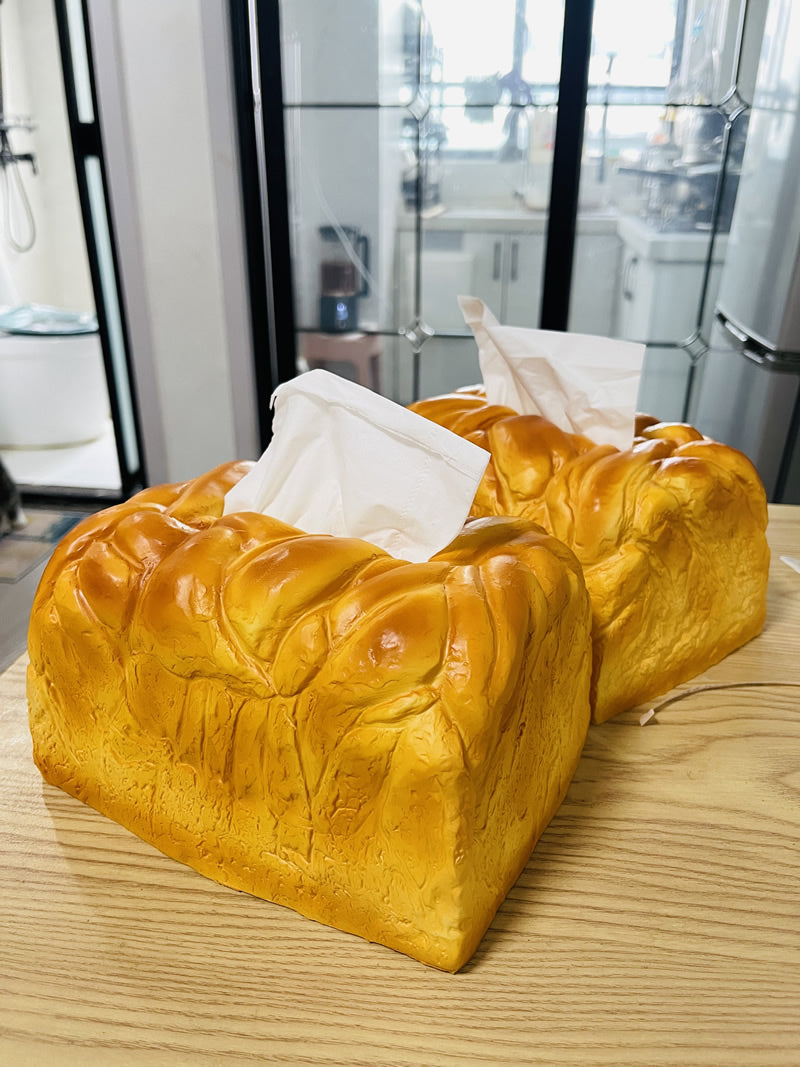 Realistic Toast Bread Facial Tissue Box,Amazing Art Decor,Creative Design-Homelova