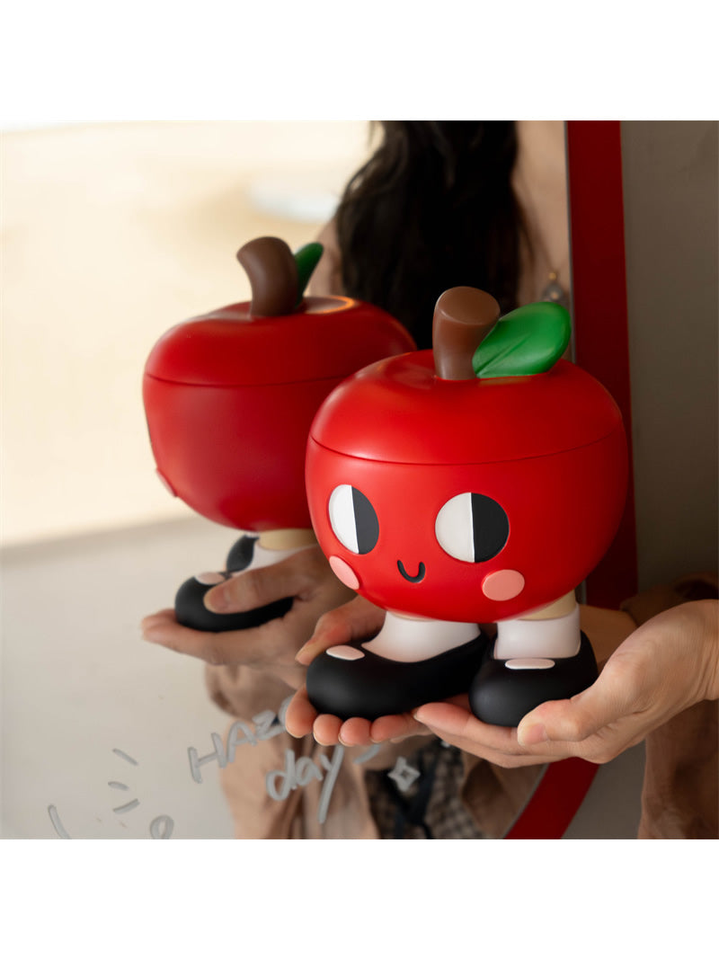 Red Cartoon Apple Storage Jar - Funy Desktop Decoration And Organization-Homelova