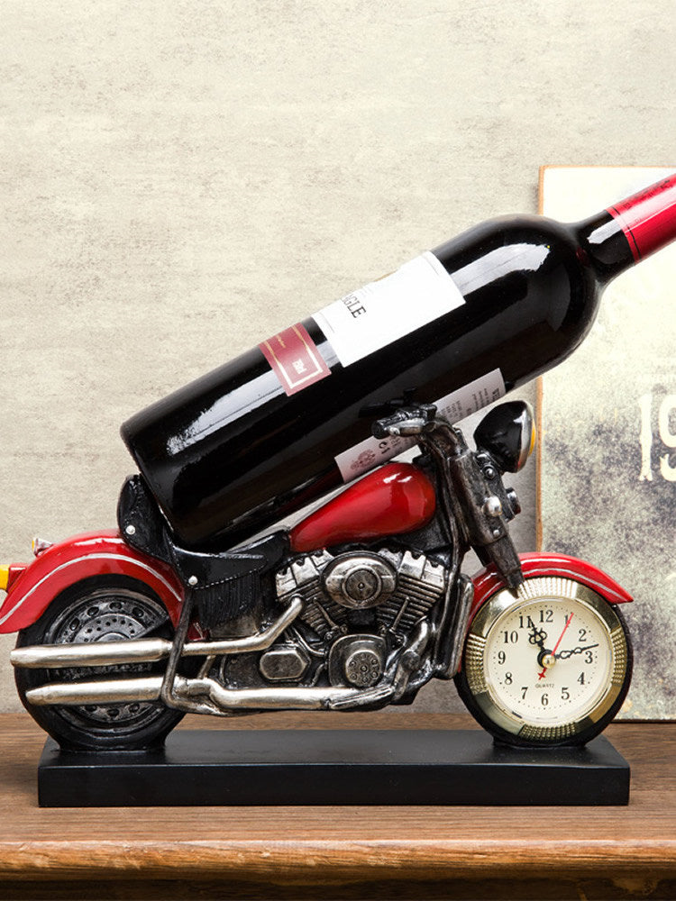 Red Harley Motorcycle Wine Rack,Bottle Holder, Living Room Decoration Gift-Homelova