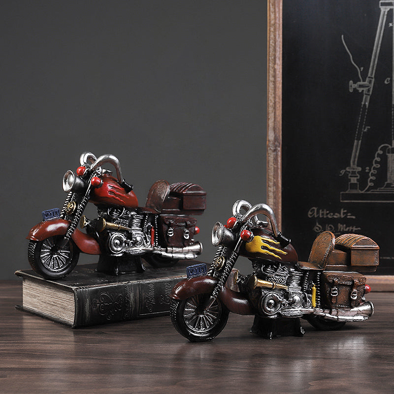 Retro Harley Motorcycle Desktop Decorative Sculpture Ornaments,Creative Gift-Homelova