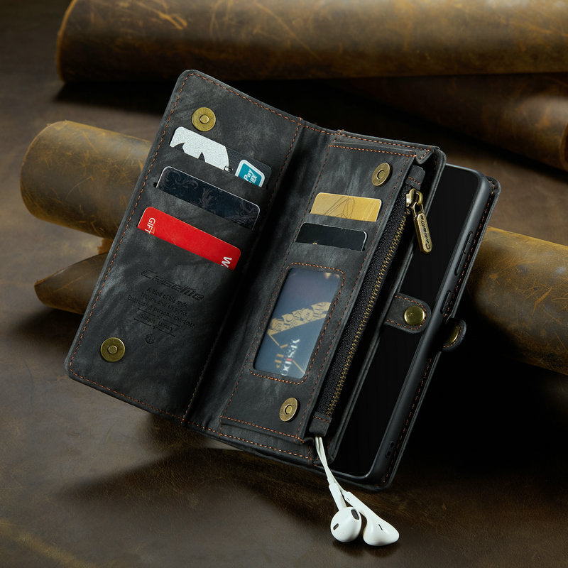 Retro Multifunctional Leather Wallet,Iphone Bag,With Card Pocket-Homelova