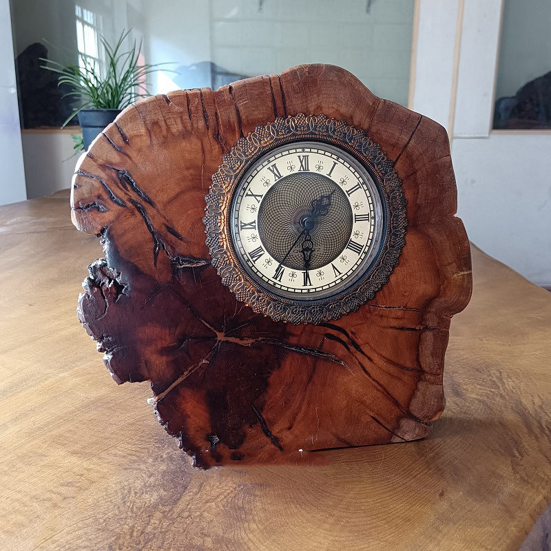 Retro nostalgic table clock, home decoration ornaments, parents gift-Homelova