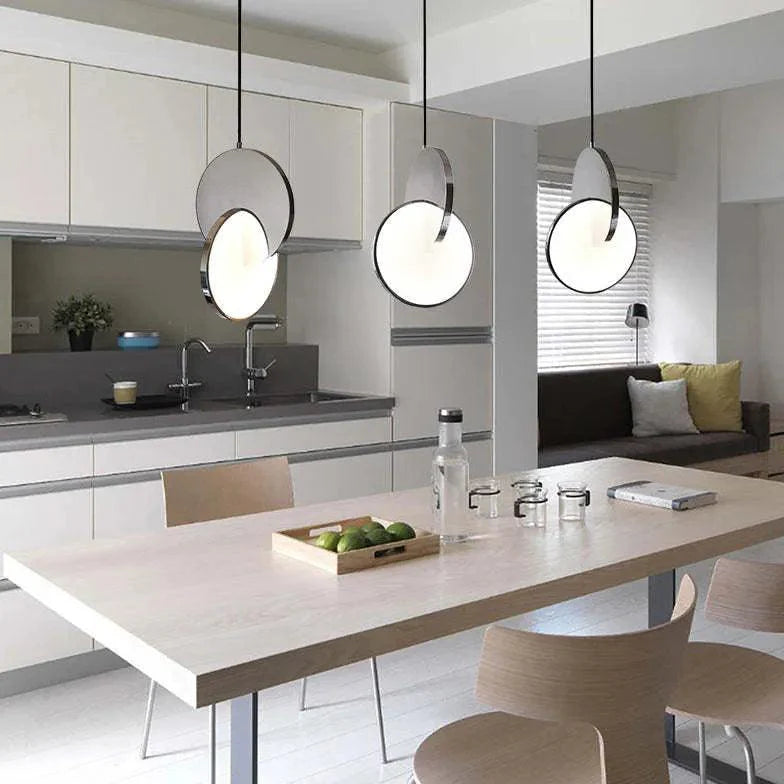 Round Geometric Modern Pendant Light-Homelova
