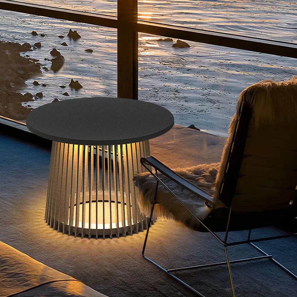Round Table Outdoor Floor Lamps-Homelova
