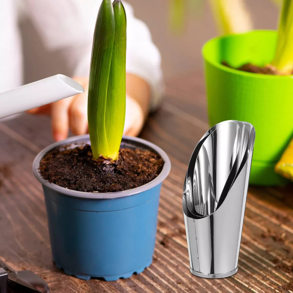 Stainless Steel Shovel for Potting Soil - Robust Planting Shovel for Garden and Balcony-Homelova