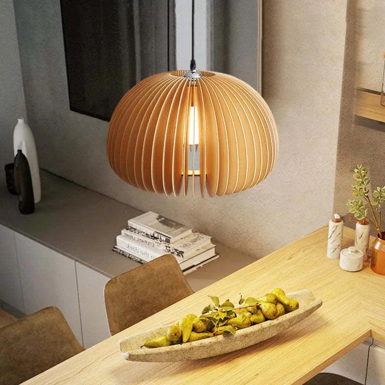 Scallop Balls Kitchen Wooden Pendant Light-Homelova