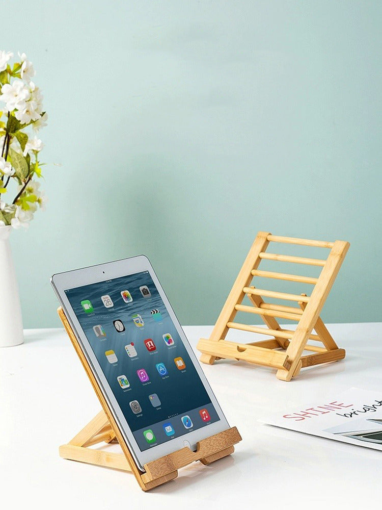 Simple Bamboo Wood Mobile Phone Holder, Ipad Stand-Homelova