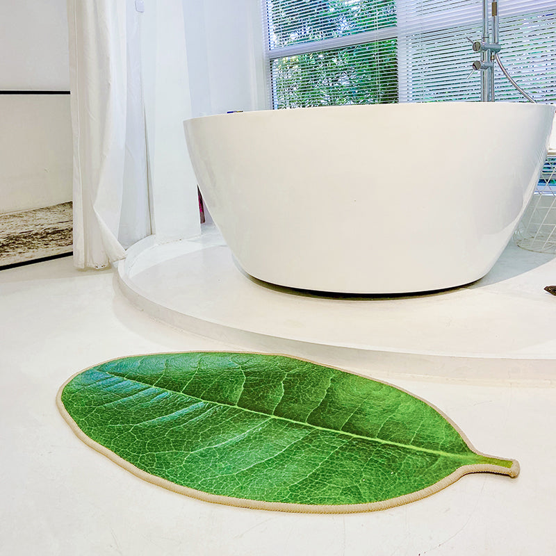 Soft Chenille Leaf Rug - Nature-Inspired Floor Mat for Living Room, Bedroom, Nursery Decor-Homelova