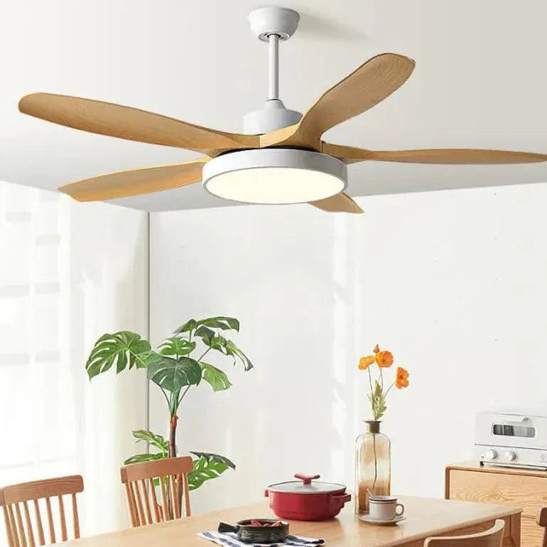 Starfish Simplicity Wooden Ceiling Fan with Light-Homelova