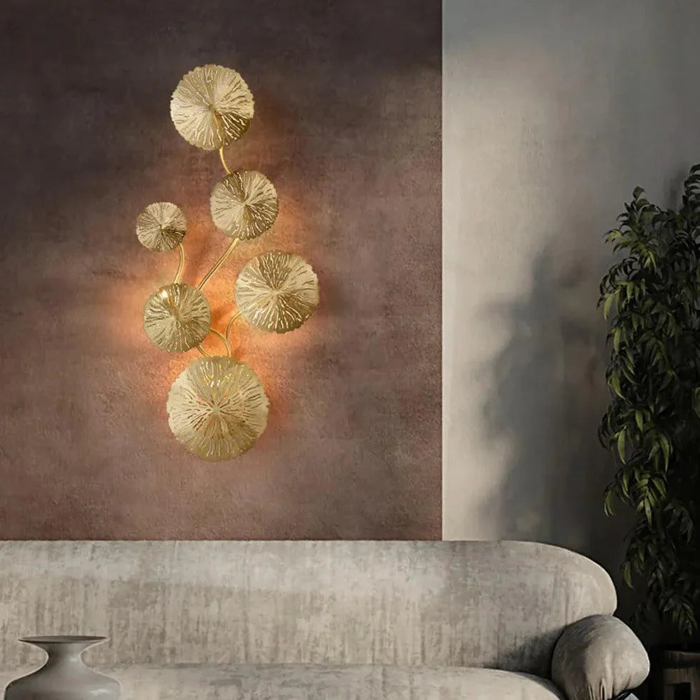Statement Wall Lights for Living Room Gold-Homelova