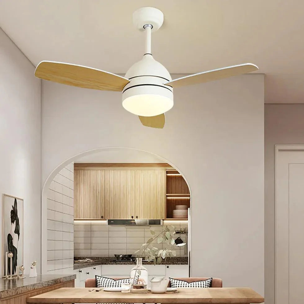 Three-Blade Modern Dining Room Fan Light-Homelova