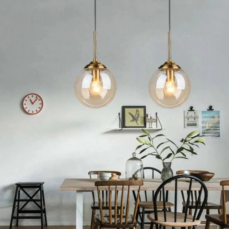 Semi-Transparent Glass Single-Head Minimalist Pendant Light-Homelova