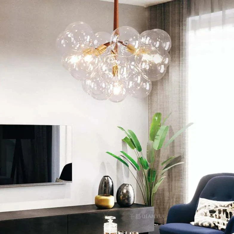 Transparent Glass Bubble Artistic Chandelier-Homelova