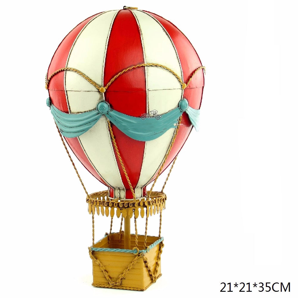 Vintage 19th century European hot air balloon iron model, bar pendant crafts, home decoration gifts-Homelova