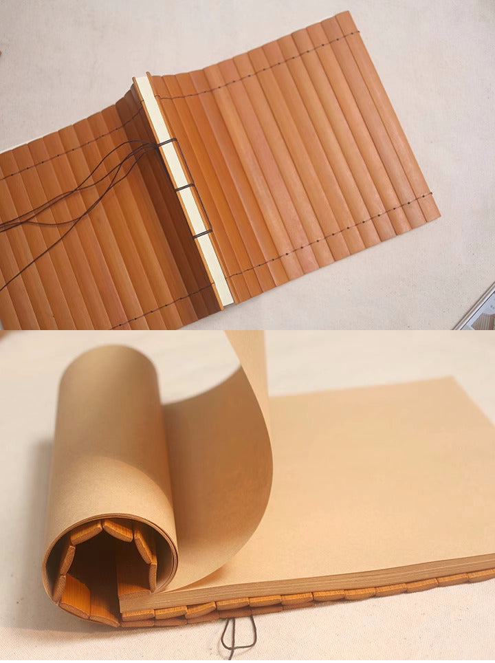 Vintage Bamboo Scroll Notebook - Unique Gift Ideas-Homelova