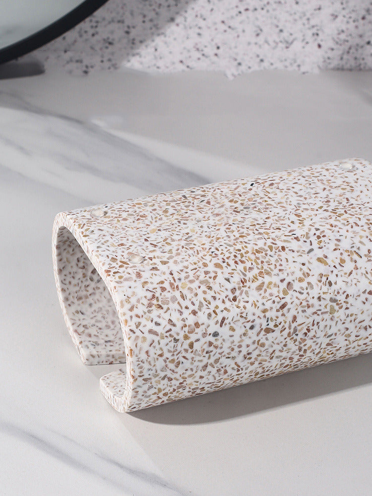 Vintage Faux Terrazzo Concrete Tissue Box: Minimalist Home Decor-Homelova