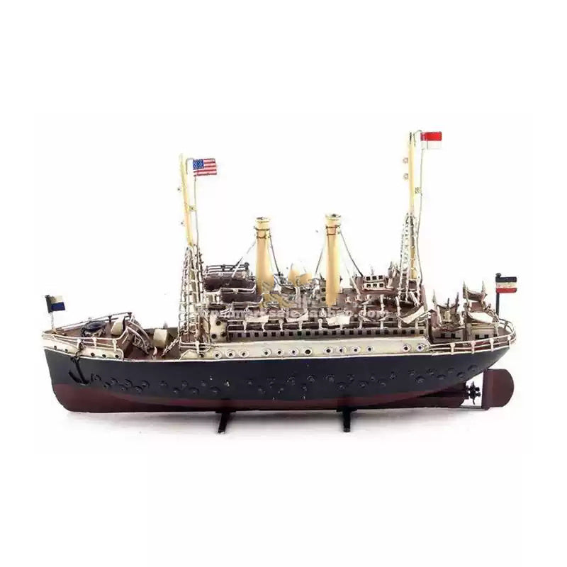 Vintage iron cruise ship model ornaments,home decoration,creative gift,nostalgic props ornaments-Homelova