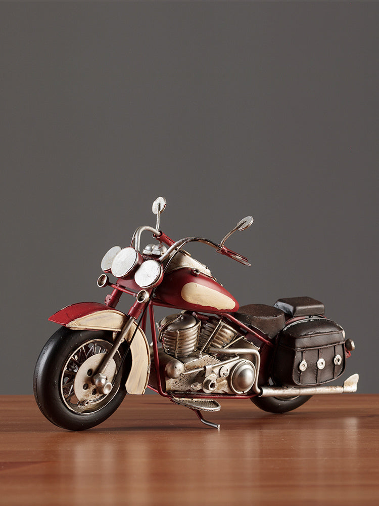 Vintage Iron Harley Motorcycle Model - Nostalgic Retro Decor-Homelova