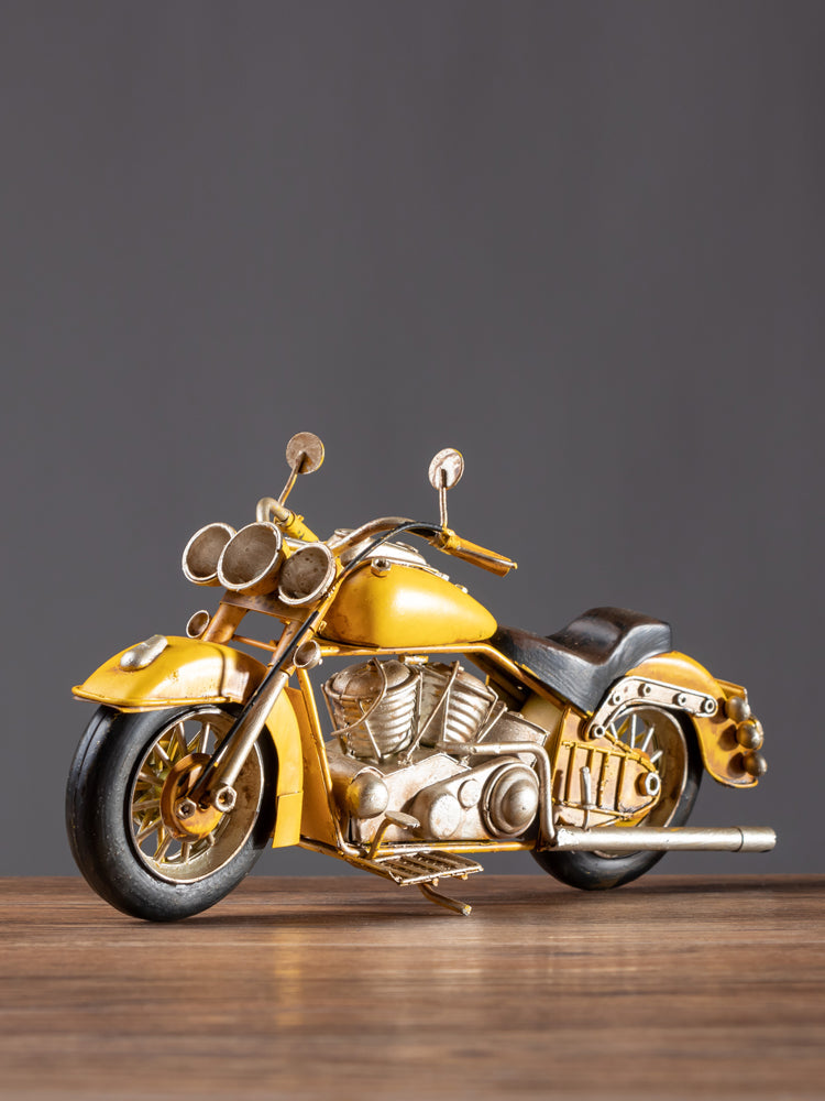 Vintage Iron Harley Motorcycle Model - Nostalgic Retro Decor-Homelova